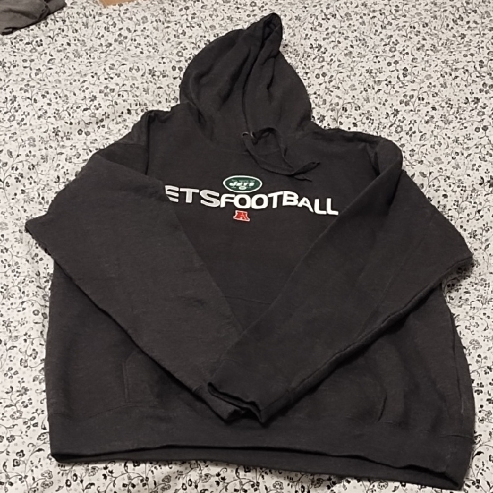 NWT NFL Charcoal Jets Football Hoodie